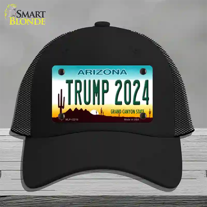 Trump 2024 Arizona Novelty License Plate Hat Mesh / Black