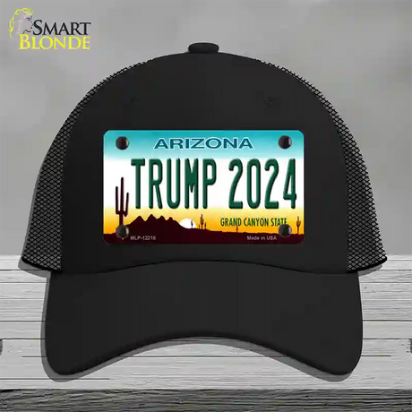 Trump 2024 Arizona Novelty License Plate Hat Mesh / Black