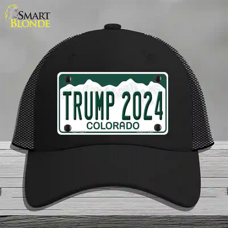 Trump 2024 Colorado Novelty License Plate Hat Mesh / Black