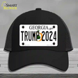 Trump 2024 Georgia Novelty License Plate Hat Mesh / Black