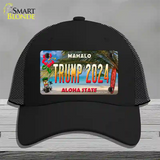 Trump 2024 Hawaii Novelty License Plate Hat Mesh / Black