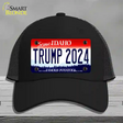 Trump 2024 Idaho Novelty License Plate Hat Mesh / Black