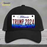 Trump 2024 Illinois Novelty License Plate Hat Mesh / Black