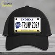 Trump 2024 Indiana Novelty License Plate Hat Mesh / Black