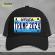 Trump 2024 Nevada Novelty License Plate Hat Mesh / Black