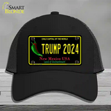 Trump 2024 New Mexico Novelty License Plate Hat Mesh / Black