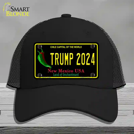 Trump 2024 New Mexico Novelty License Plate Hat Mesh / Black