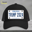 Trump 2024 Virginia Novelty License Plate Hat Mesh / Black