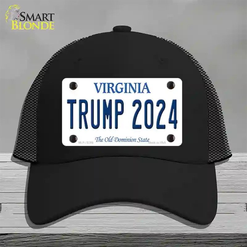 Trump 2024 Virginia Novelty License Plate Hat Mesh / Black