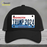 Trump 2024 Washington Novelty License Plate Hat Mesh / Black