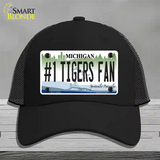 Number 1 Tigers Fan Michigan Novelty License Plate Hat Mesh / Black