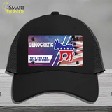 Democratic Vote for Greater Good Novelty License Plate Hat Mesh / Black