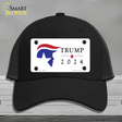 Trump 2024 Silhouette Novelty License Plate Hat Mesh / Black