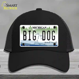 Michigan Big Dog Novelty License Plate Hat Mesh / Black