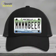 Michigan MMMMBeer Novelty License Plate Hat Mesh / Black