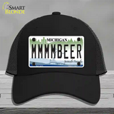 Michigan MMMMBeer Novelty License Plate Hat Mesh / Black