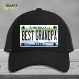 Michigan Best Grandpa Novelty License Plate Hat Mesh / Black