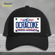 Ocracoke North Carolina Novelty License Plate Hat Mesh / Black