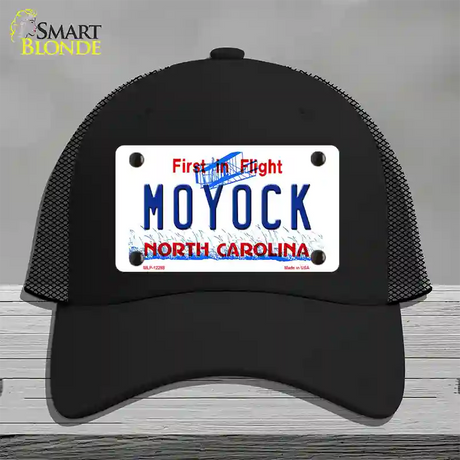 Moyock North Carolina Novelty License Plate Hat Mesh / Black