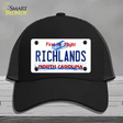 North Carolina Richlands Novelty License Plate Hat Mesh / Black