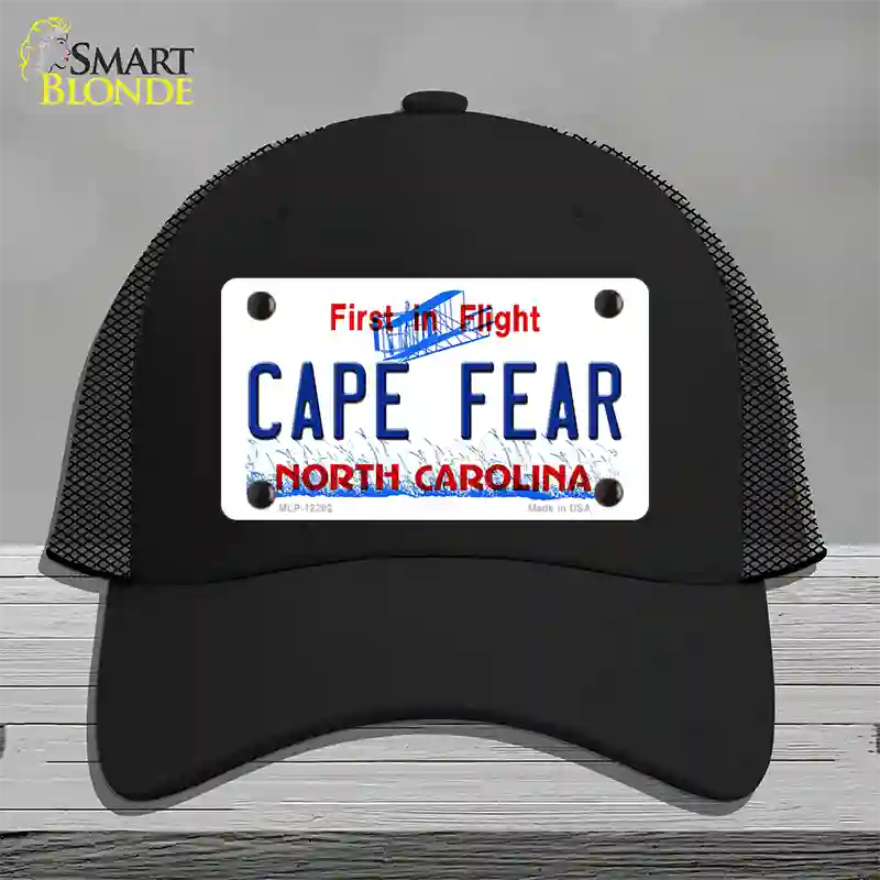 North Carolina Cape Fear Novelty License Plate Hat Mesh / Black