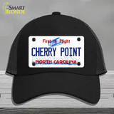 North Carolina Cherry Point Novelty License Plate Hat Mesh / Black