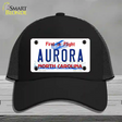 North Carolina Aurora Novelty License Plate Hat Mesh / Black