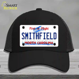 North Carolina Smithfield Novelty License Plate Hat Mesh / Black