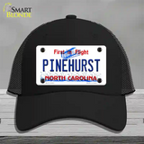 North Carolina Pinehurst Novelty License Plate Hat Mesh / Black