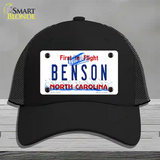 North Carolina Benson Novelty License Plate Hat Mesh / Black