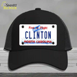 North Carolina Clinton Novelty License Plate Hat Mesh / Black