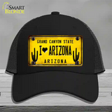 I love Arizona Yellow Novelty License Plate Hat Mesh / Black