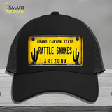 Arizona Rattle Snakes Novelty License Plate Hat Mesh / Black