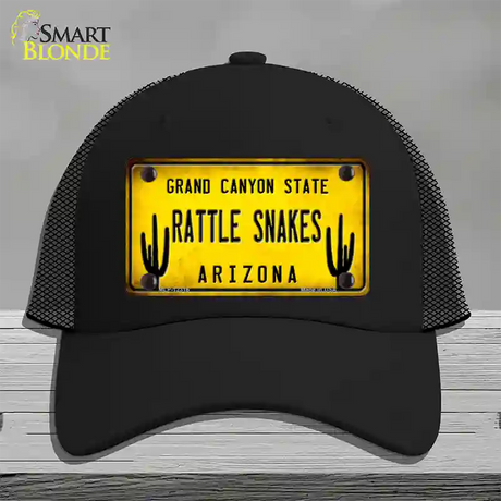 Arizona Rattle Snakes Novelty License Plate Hat Mesh / Black