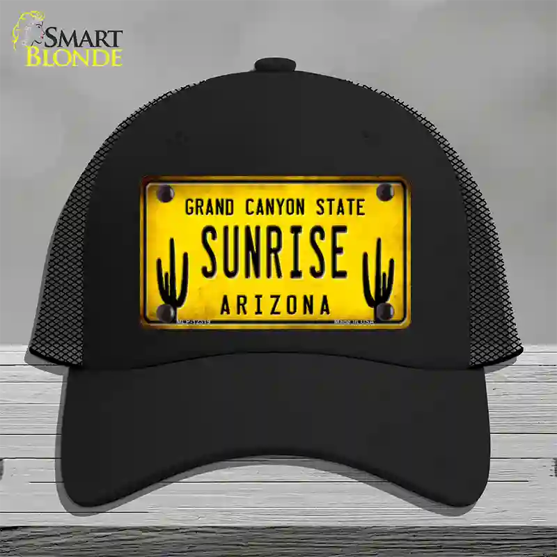 Arizona Sunrise Novelty License Plate Hat Mesh / Black