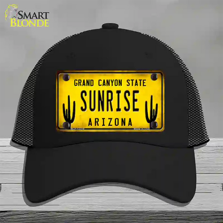 Arizona Sunrise Novelty License Plate Hat Mesh / Black