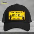 Arizona Hot as Hell Novelty License Plate Hat Mesh / Black