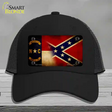 NC | Confederate Flag Novelty License Plate Hat Mesh / Black