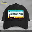 Christopher Creek Arizona Novelty License Plate Hat Mesh / Black