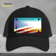 Arizona with American Flag Novelty License Plate Hat Black Mesh