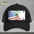 Florida with American Flag Novelty License Plate Hat Mesh / Black