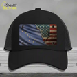 Alaska/American Flag Novelty License Plate Hat Mesh / Black