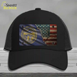 Nebraska/American Flag Novelty License Plate Hat Mesh / Black