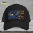 Nevada/American Flag Novelty License Plate Hat Mesh / Black