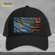 Oklahoma/American Flag Novelty License Plate Hat Mesh / Black