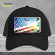 Ohio Birthplace with American Flag Novelty License Plate Hat Mesh / Black