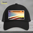 Indiana Amber Waves Plate American Flag Novelty License Plate Hat Mesh / Black