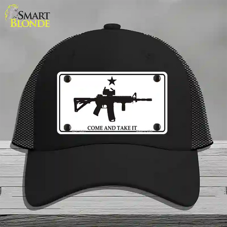 Come and Take It Novelty License Plate Hat Mesh / Black