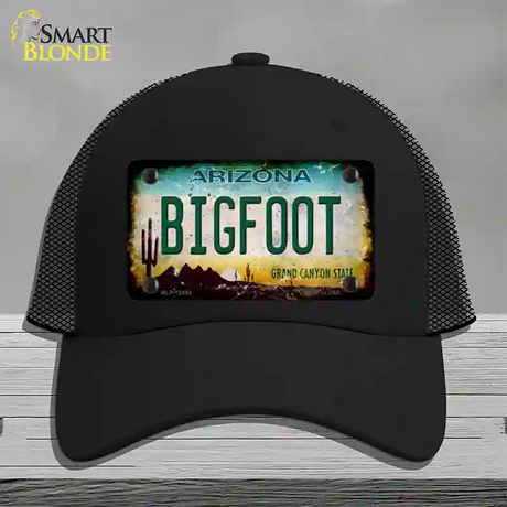 Bigfoot Arizona Novelty License Plate Hat Mesh / Black