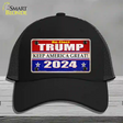 Re-Elect Trump 2024 Novelty License Plate Hat Mesh / Black